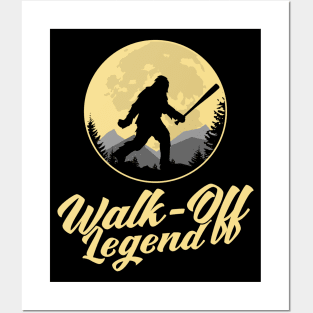 Bigfoot Baseball Walk-Off Legend Posters and Art